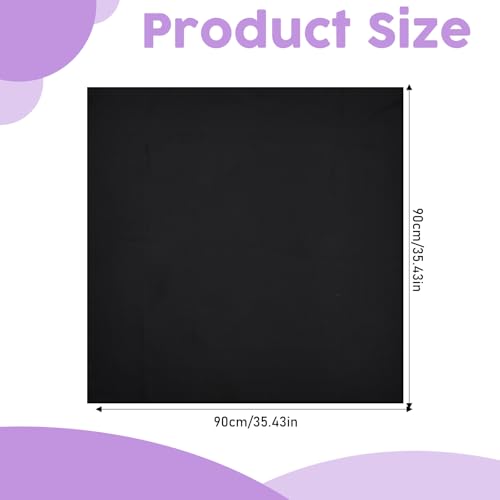 35" Satin Head Scarf, Silky Head Scarf Large Square Scarf Sleeping Hair Wrapping for Women Black2