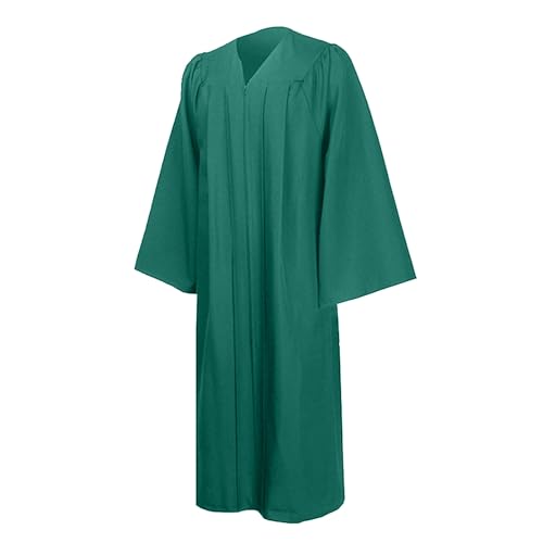 Robe de remise de diplôme unisexe pour adulte en noir mat ample