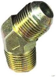 Male Fitting JIC 06 or 9/16-18 to Pipe NPT 1/2 45 Degree Elbow Adapter Steel