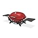 Weber Q 2800N+ Liquid Propane Portable Grill, Flame Red – Wide 250°–700°F Temp Range with Plus Burner for Searing, Low‑Temp Roasting & High-Dome Lid for Travel & Camping