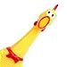 XFLYP 2 Stück 32cm Gummi Schreiend Hühner Spielzeug, Hundespielzeug Rubber Screaming Chicken Yellow Quietschende Dekompression Kleines Spielzeug zum Reinigen der Zähne