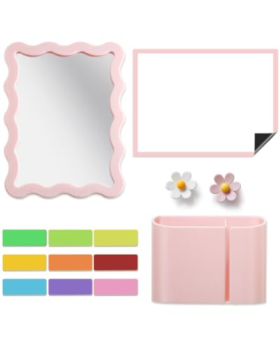 Image of Mymazn Locker Accessories Kit with Magnetic Locker Mirror Pink
