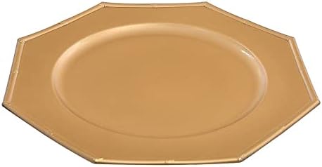Unknown1 Charger Plate (Octagon) (Gold) (13") Set of 6 Gold Classic Octagon Dishwasher Safe