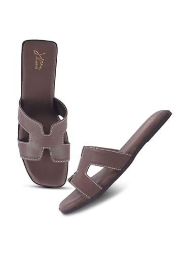 Image of JM LOOKS Women's Open-Toe Slip-On Flat Sandals