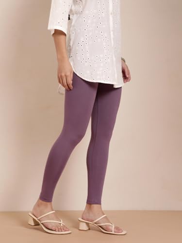 Image of TWIN BIRDS Women Viscose Ankle Leggings | Stretchable Kurti Wear Bottom