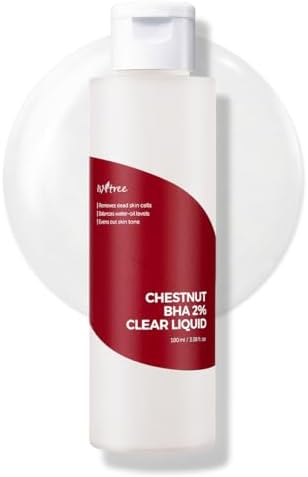ISNTREE Chestnut BHA 2% Clear Liquid, 100 ml, 3.38 fl oz | Korean Skincare | Mild Exfoliating Toner for Deep Pore Care | Smoothing & Soothing with Chestnut & Salicylic Acid
