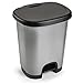CABLEPELADO Cubo basura plastico moderno apertura pedal 27 Litros - Cubo Reciclar - Cubo con pedal 27L- PP5 - plástico resistente color gris