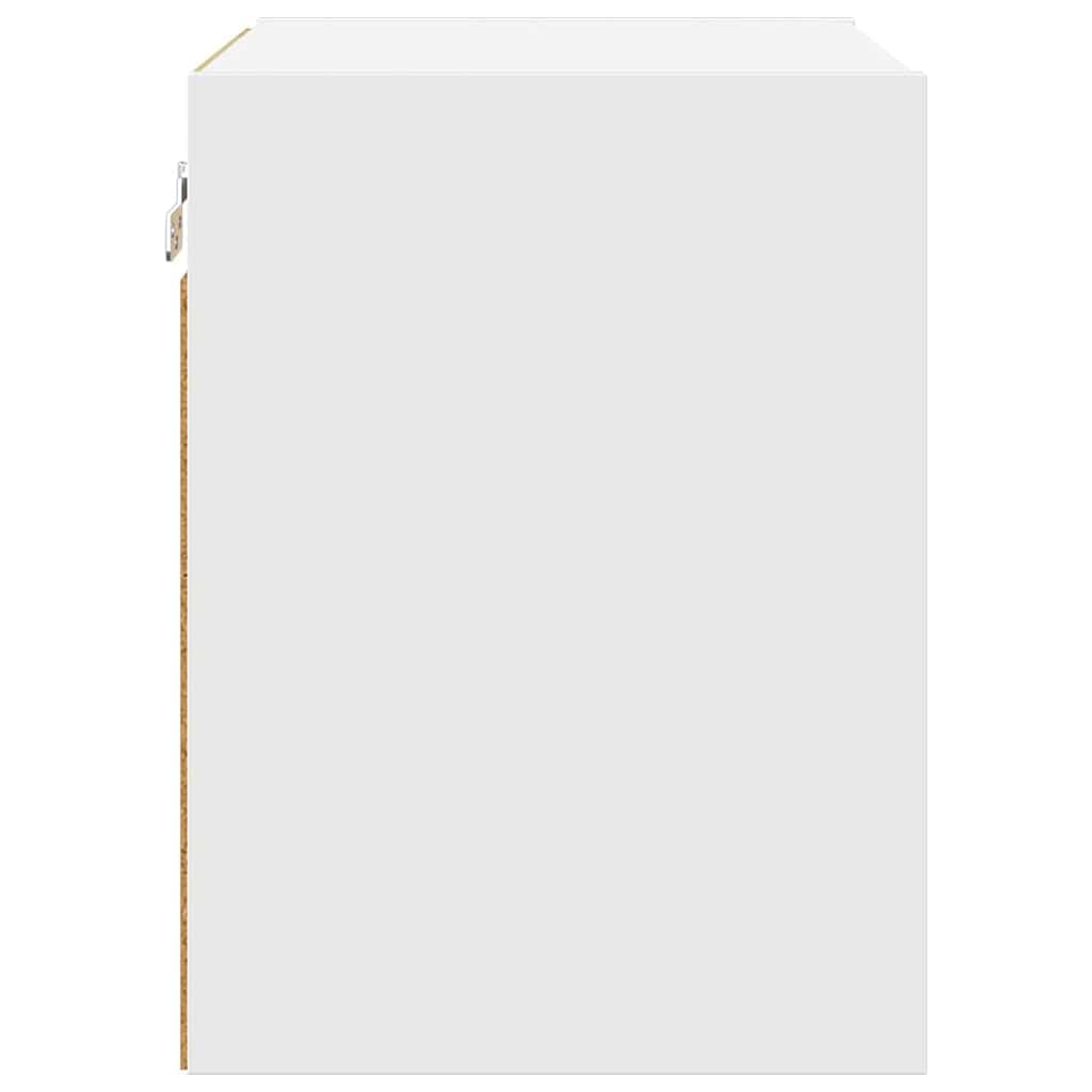 Hängeschrank Weiß aus Holzwerkstoff 40 x 29,5 x 40 cm mit viel Stauraum für Küche, moderner Wandschrank ideal als Vorratsschrank, Organizer für Geschirr, Teller, Tasse und Besteck