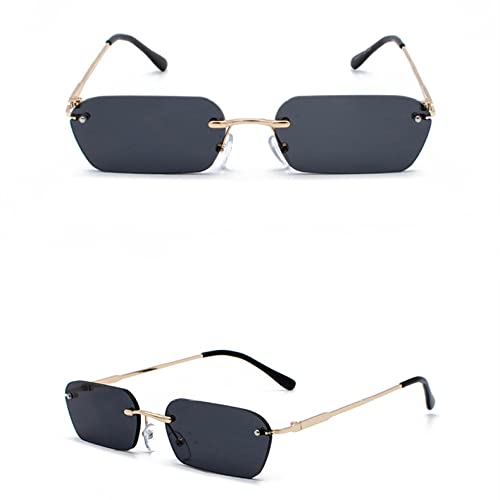 Lunettes de soleil rectangulaires sans monture pour vos trajets en voiture et les terrasses d'été
