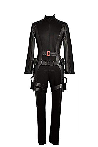 cosplayfly Mujeres Adultas Capitán América Negro Viuda Traje de Cosplay
