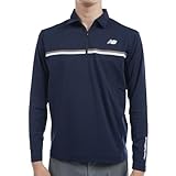 [ニューバランス] ゴルフ 長袖 ポロシャツ (ストレッチ性・ボーダー柄) / メンズ / 012-4269005 121_ネイビー 6 [LL]