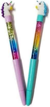 VIBGYOR PRODUCTS Glitter pens Beautiful Designer Unicorn Magic Wand Gel Pen Birthday Return Gift for Kids (set of 1)