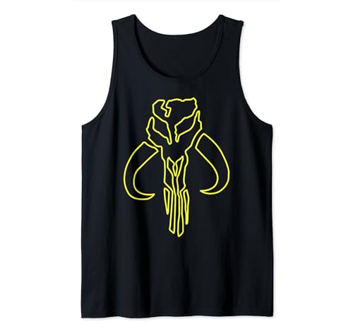 T-shirt sans manches Star Wars Mandalorian Mythosaur imprimé néon