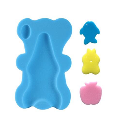 Tapis bain confortable bleu pour douche bébé de 1 à 3 ans