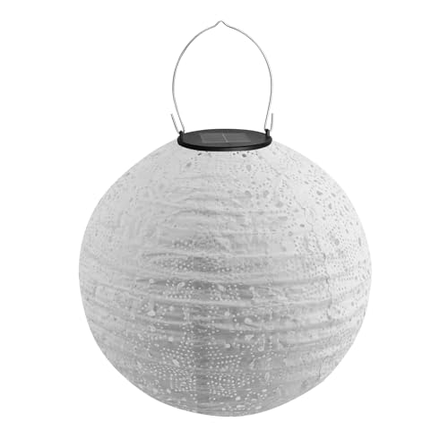Faroles solares Tyvek - Farol marroquí de 30 cm para exteriores, resistente a la intemperie, para jardín, patio, boda, decoración de fiesta de Halloween (blanco2)