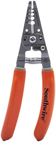 Southwire Tools & Equipment S612STR 4-10 AWG SOL & 6-12 AWG STR Ergonomic Handles Wire Stripper/Cutter