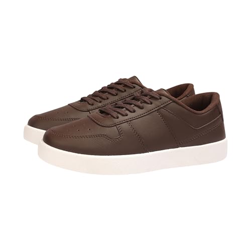 Image of Neeman's Men's Mono Court Sneakers | Lightweight Synthetic Casual Shoes with Cushioned EVA Sole | Flexible Walking & Everyday Comfort Sneakers