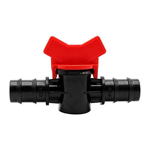 Barbed Ball Valve,12mm/16mm/12mm to 16mm Barb Connector Shut Off Switch for Garden Drip Irrigation Aquarium Hose Tube