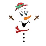 Imanes de nevera de muñeco de nieve de Navidad, grandes, autoadhesivos, pegatinas para decoración de la casa de Navidad, nevera, puerta de metal, armarios de garaje, pegatinas para perchas (E, talla