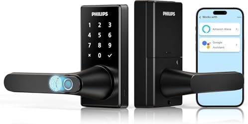 Philips Wi-Fi Smart Door Lock with Handle, Keyless Entry Door Loc...