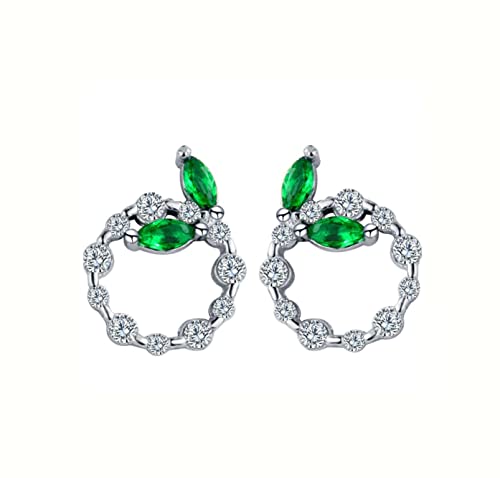 Boucle d'oreille femme feuille couleur diamant un cadeau idéal pour elle