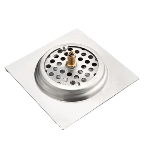Drain de sol de douche de luxe 20x20cm en acier inoxydable brossé - 4