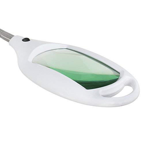 MULTIREX Lampe loupe LED sur pied 3 dioptries, lentille verre 168 x 103 mm, 42 LED 6500 K 600 lm, col de cygne 43 cm, hauteur réglable 60–110 cm pour lecture couture soins – vue 7