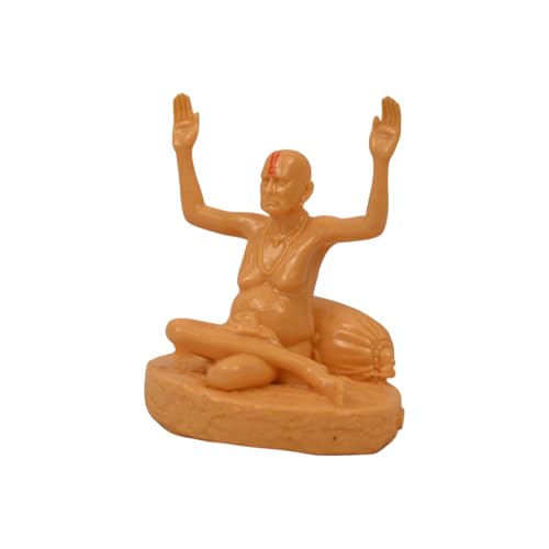 Image of KariGhar Swami Samarth Idol Perfect for Car Dashboard and House Warming Size 3.5 inch