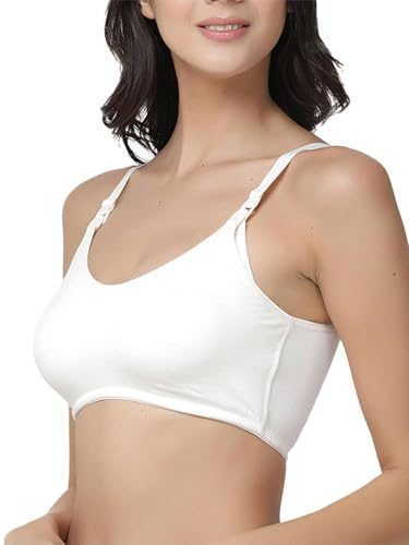 Image of Inner Sense Organic Cotton Bamboo Nursing Bra for Women I Non Padded Feeding Bra with Keyhole Back Design and Wire Free I Maternity Innerwear with Full Coverage