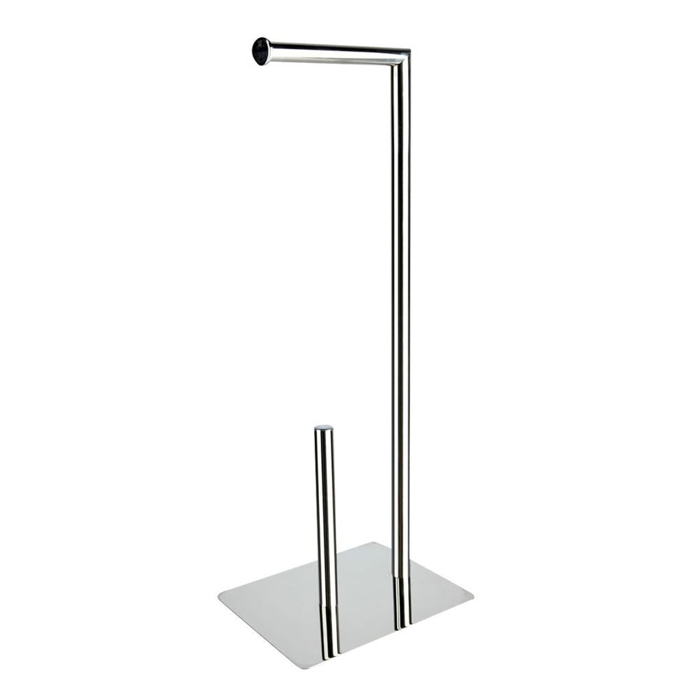 Vetrineinrete® Piantana porta rotolo da terra porta asciugamani in metallo da bagno base rettangolare