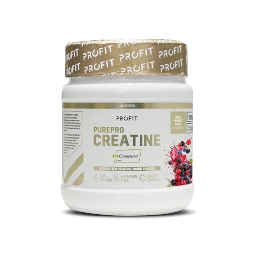 PROFIT - PurePRO Creatine (Creapure®) - Creatina pura para mejorar el rendimiento, la fuerza y la masa muscular - Con gran biodisponibilidad (300 gr, Wild Forest Fruits)