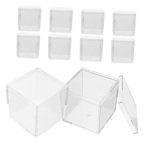 PLAFOPE Plastic Box Specimen Display Storage Case Organizer Box for Minerals Specimen Collecti