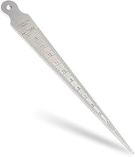 Mesee Taper Gage, 1-15mm Stainless Steel Taper Welding Gauge Inch & Metric Feeler Gap Hole Measuring Tool for Tapering Measurement