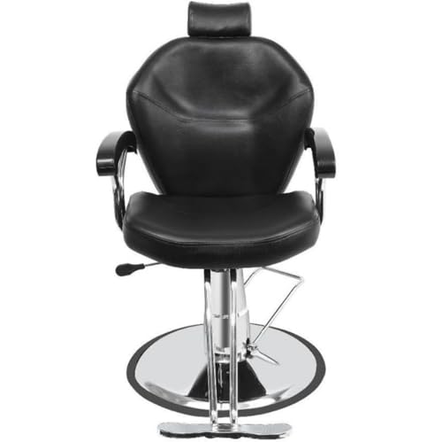 Genérico Sillón Peluquería Profesional con Bomba Hidráulica Silla De Peluquería con Giro De 360° De Altura Ajustable, Sillón De Barbero para Belleza