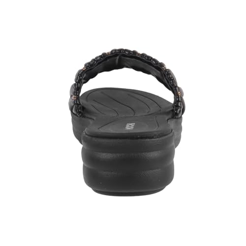 Image of Mochi Women Wedge Heel Fashion Slip-on Sandal