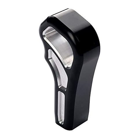 Black Grip Style Shift Knob, Billet Aluminum Shift Knob Shifter Cover