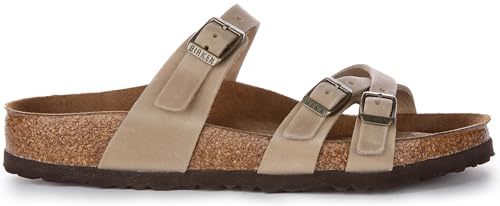 Birkenstock Unisex Franca Oiled Leather Tobacco Brown Sandals 7 W / 5 M US2
