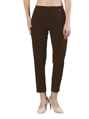 Image of Femmora Comfortable Fit Solid Straight Pant, Breathable Cotton Fabric with Side Zip Button Closure, for Women, Pack of 1