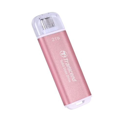 Image of Transcend 2TB ESD300 Portable SSD 1050MB /s Type C, Pink, Thumb Drive