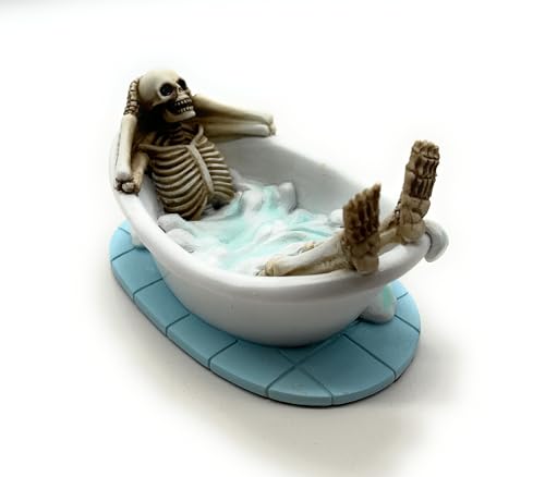 Figura Esqueleto en Bañera Decorativa de Resina miniatura 3