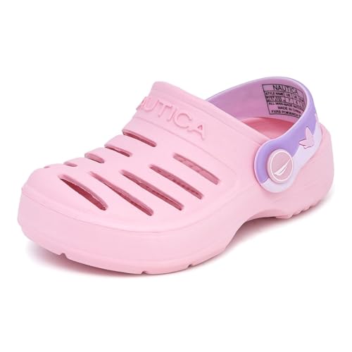 Image of Nautica Kids Clog Sandals - Slip-On Lightweight Water Shoes with Adjustable Heel Strap - Comfortable EVA Slip-Resistant Clogs for Boys & Girls - Toddler & Youth Sizes
