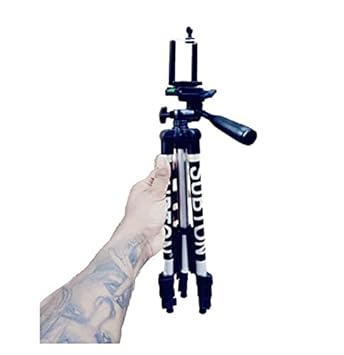 SUBTON Travel Tripod for Photography/Live Streaming/Vlogging | Compatible with All Types of CellPhones Tripod, Tripod Ball Head, Tripod Bracket, Tripod Clamp, Monopod (3.5 Ft Tripod)