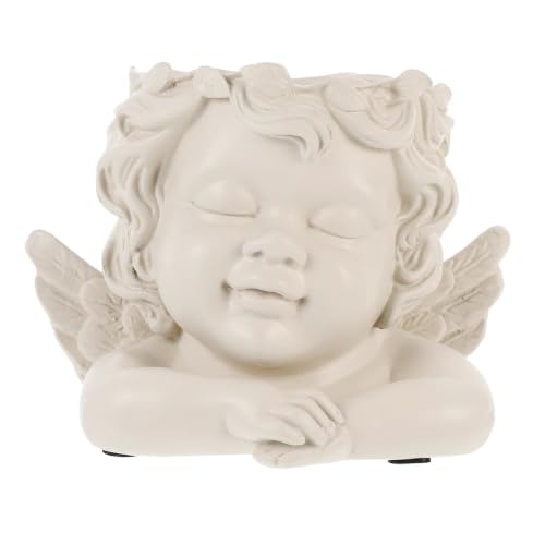 Soporte ángel altavoz para despacho moderno resina clara