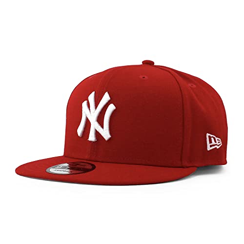New Era Mens New York Yankees Scarlet Red 9Fifty Adjustable Snapback 950 Cap #TOP1