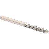 Hertel High-Speed Steel Spiral Flute Tap, M5x0.8, Metric Coarse, 3 Flute, Plug Chamfer, 6H Class of Fit, Bright/Uncoated Finish, 2-3/8