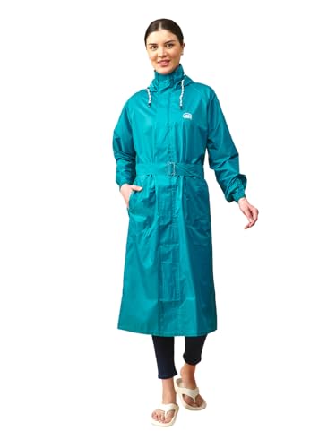Image of LUX VENUS Solid Long Raincoat for Women