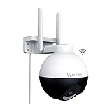 🏡[Detección de Movimiento & Seguimiento de IA] La camera video vigilancia exterior wifi Vyze-Link puede reconocer la forma humana utilizando un algoritmo de IA avanzado, esto reducirá en gran medida las falsas alarmas de vehículos, animales u otros objetos en movimiento. Cuando se detecta movimiento, esta cámara vigilancia seguirá automáticamente el paso de la persona y también hará sonar una alerta de sirena inmediatamente.