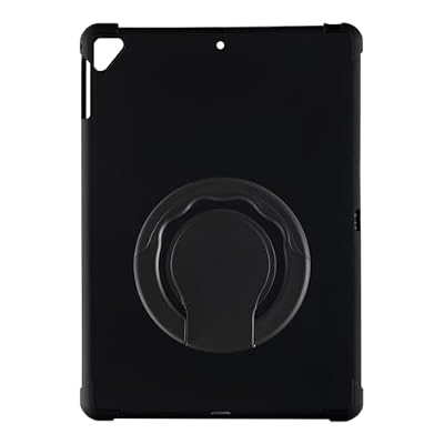 Shantime Tablet Case and Stand Holder Compatible with iPad Air 2 9.7 2014 Wi-Fi+Cellular Case, 2-in-1 Shockproof TPU Cover and 360 Rotating Ring Handle Grip Bracket(Black)