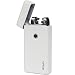SPPARX Flameless Dual Arc Lighter, USB Rechargeable Electronic Windproof Plasma Lighter with Gift Box, WHITE