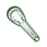 Homeponnew Coupe-avocat 3 en 1 avec poignée antidérapante, fabriqué en plastique de qualité alimentaire et acier inoxydable 304, passe au lave-vaisselle pour un nettoyage facile